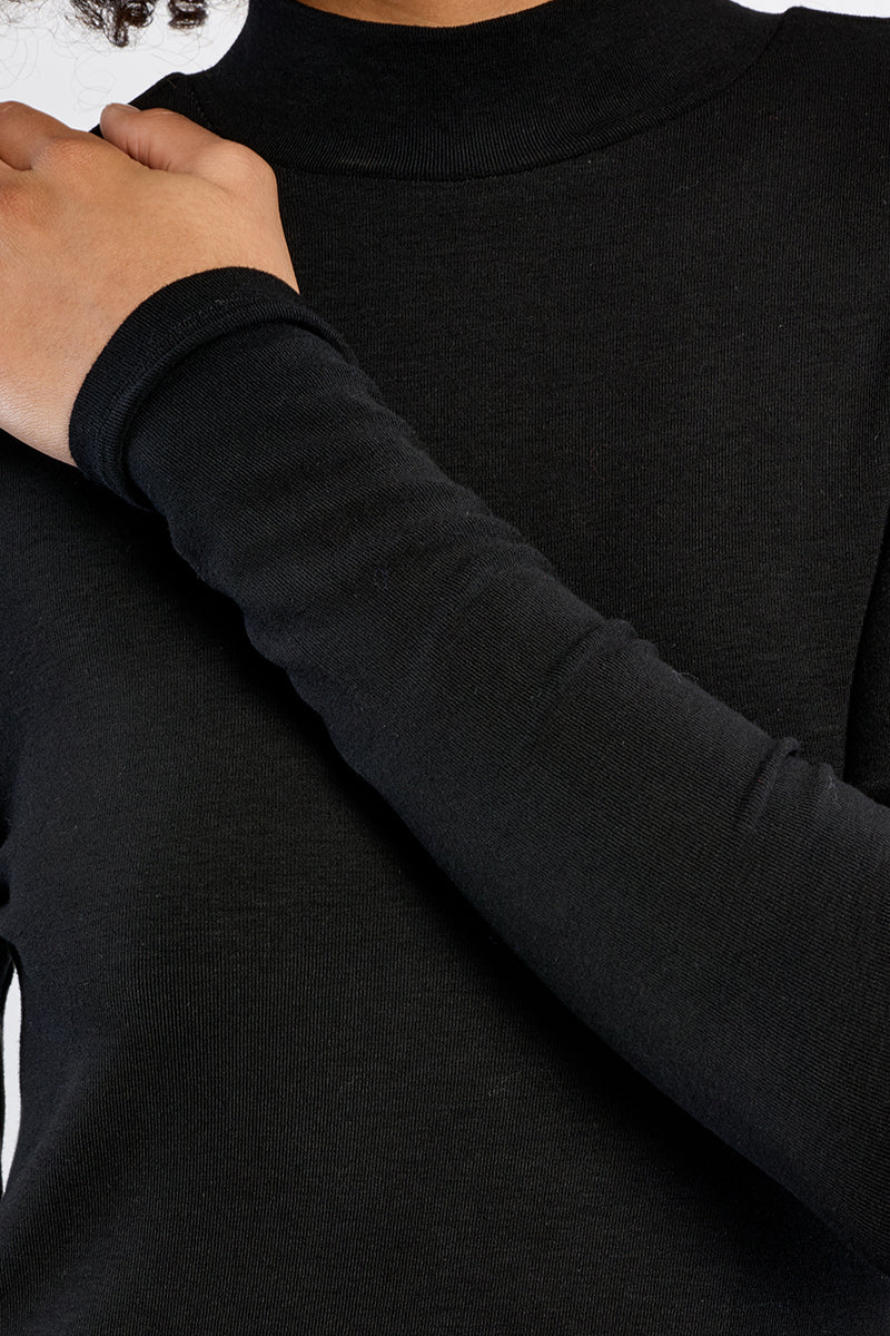 Molly Bracken Long Sleeve Top In Noir