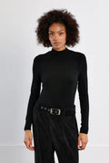 Molly Bracken Long Sleeve Top In Noir