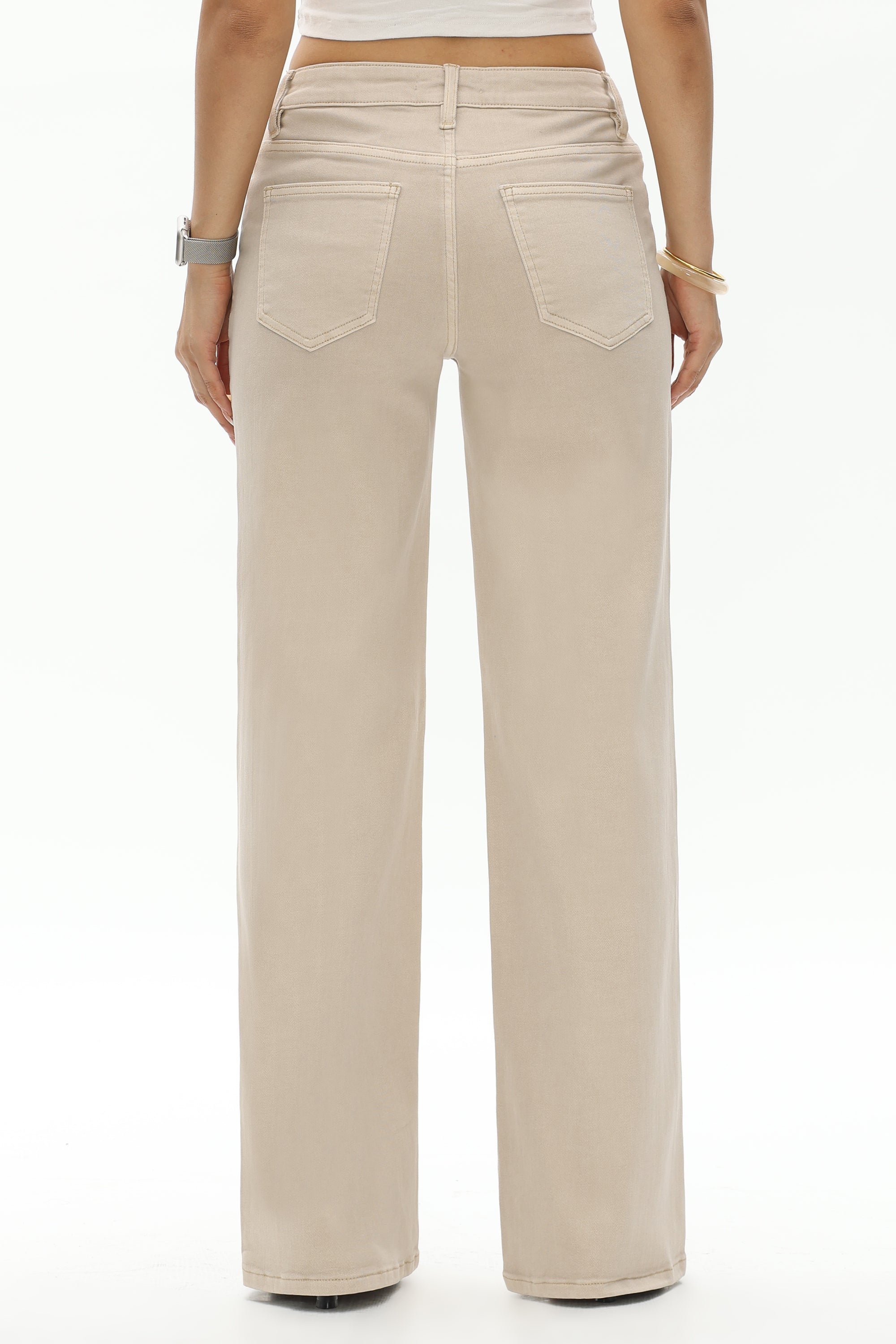 Bayeas New York Mid Rise Slim Wide Leg In Voida