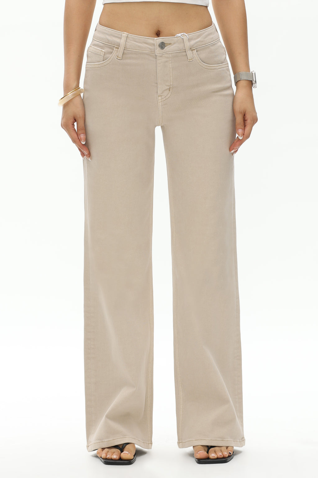 Bayeas New York Mid Rise Slim Wide Leg In Voida