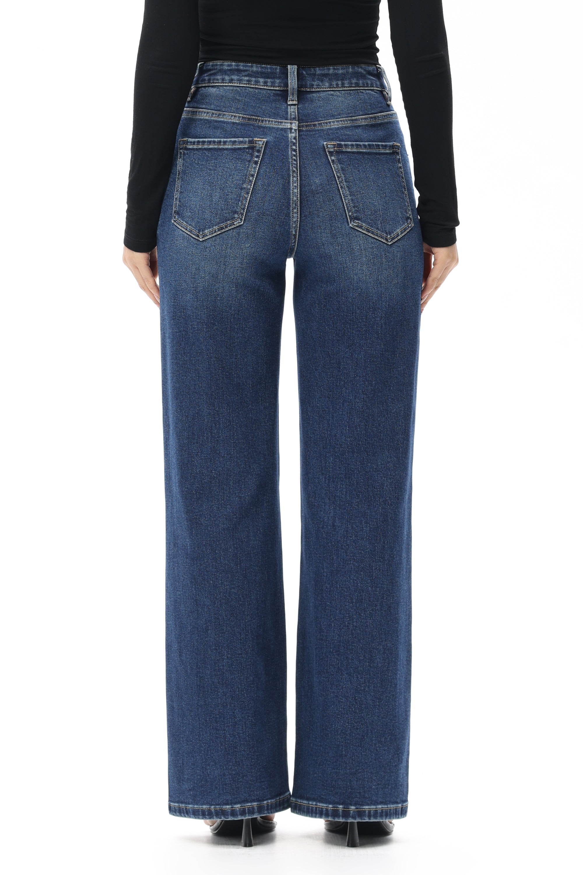 Bayeas New York High Rise Slim Wide Leg In Somnia